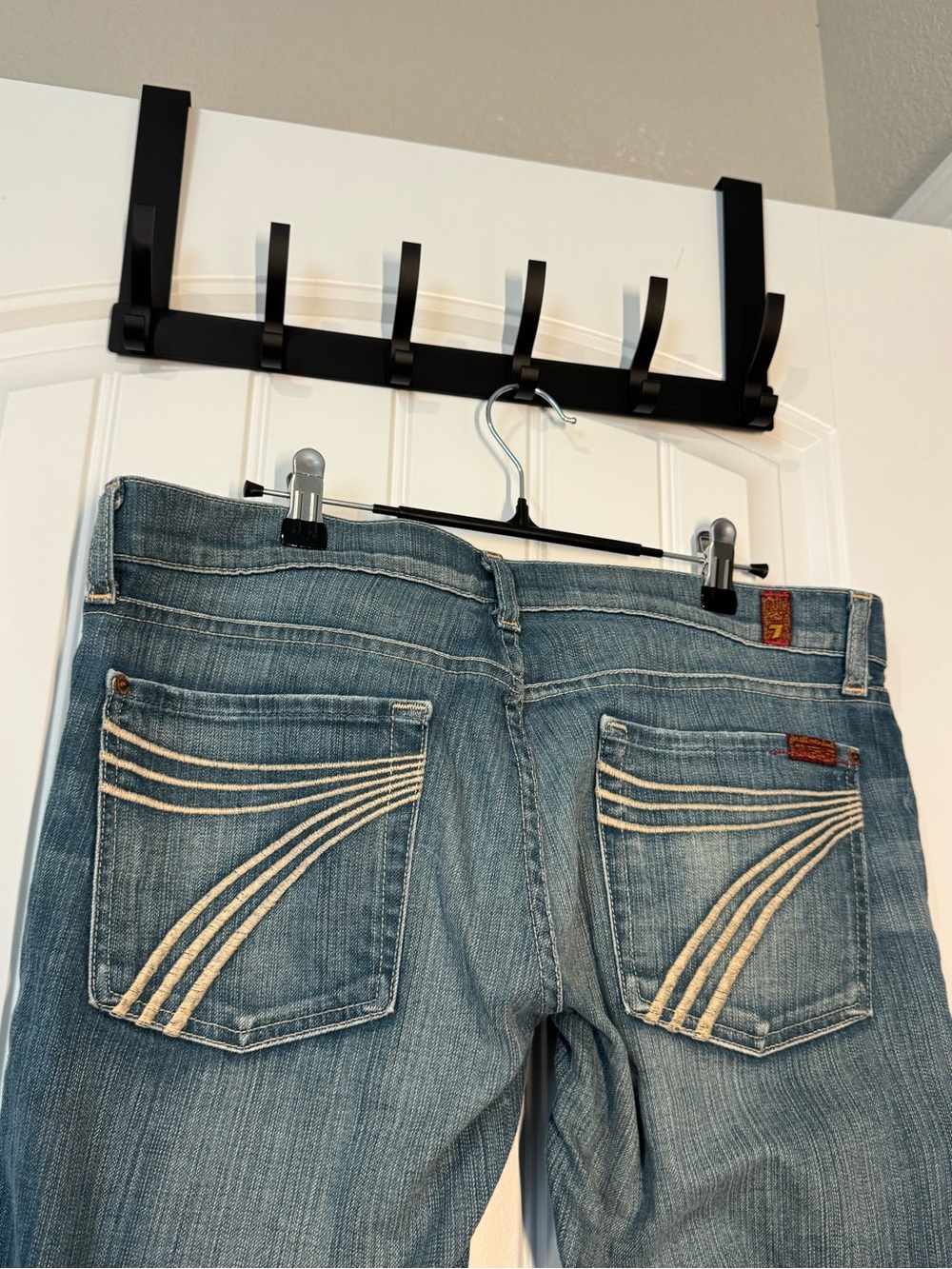 Y2K 7 For All Mankind Light Blue Denim Bermuda Shorts